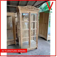 Lemari Hias Palembang/Lemari Pajangan Jati/lemari Buku minimalis Finishing