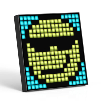Divoom Pixoo-16 WiFi Pixel Art Digital Frame LED Display Clock Social Media Tracker Home Lightning D