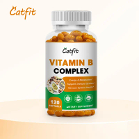 Super Complex Vitamin B Capsule 1200mg with B12, B1, B2, B3, B5, B6, B7, B9, Folic Acid for Brain Ce