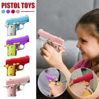 3D Printing Model Gun Mini 1911 Children'S Toy Gun Non-Firing Bullets Toy Gun Rubber Band Launcher Collection Gift For Kids