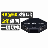 【PX 大通】HD2-311 4K HDMI高畫質3進1出切換器
