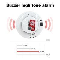 1/2Pcs Home Fire Alarm Smoke Detector with Batteries Wireless Fire Smoke Detector Sensitive Smoke Detector Home Security System