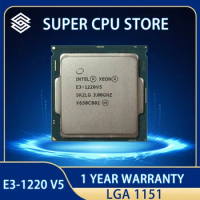 Intel Xeon E3-1220 v5 E3 1220v5 E3 1220 v5 CPU Processor 80W 3.0 GHz Quad-Core Quad-ThreadLGA 1151