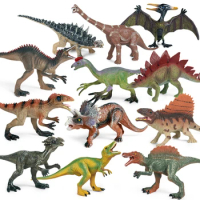 Mini Jurassic Dinosaurs Action Figures Simulate Solid Vintage Tyrannosaurus Rex Triceratops Model Toys For Children Xmas Gifts