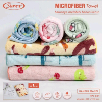Handuk bayi Lembut Microfiber/ Handuk anak premium berkarakter 60x120 Handuk sorex