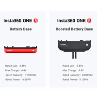 1190/2380mAh Original Insta 360 R Battery For Insta360 ONE R 360/4K Twin Edition/1-Inch Boosted Battery Base Accessories