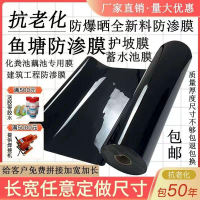 魚塘防滲膜 魚池防水布 土工膜 養殖地膜魚塘防滲膜蓄水池膜化糞池膜防漏水利工程土工膜魚蝦藕塘護坡黑膜