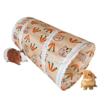 Guinea-Pig Rabbit Tunnel Hamster Hideout Small Animal Activity Tunnels Collapsible Rabbits Toys Small Pet Hideout
