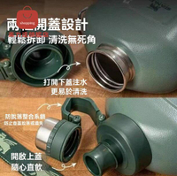 水壺 保溫壺 運動水壺 Stanley1L不銹鋼運動旅行水壺戶外大容量復古扁壺背帶水壺 八折減免 特價出 可開發票