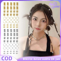 80Pcs/Set Clip Cincin Rambut DIY Cincin Klip Rambut Kepang Cincin Klip Hijab Aksen Rambut Unik Ring 
