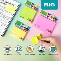 BIG Sticky Notes Warna Note Kertas Memo Tempel Single Color 1 Warna SN-76100C-76 X 101 mm