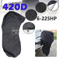 420D 6-225HP Yacht Full Outboard Motor Engine Boat Cover Black Anti UV Dustproof Marine Engine Protection Waterproof
