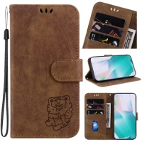 Cat Cartoon Leather Cards Flip Phone Case For Motorola Moto G E6 E7 G7 Plus G E6 E7 E7i G7 Play Power E G Fast On Case