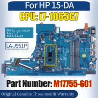 GPI52 LA-J951P For HP Laptop 15-DA Mainboard M17755-601 SRG0N i7-1065G7 100％ Tested Notebook Motherboard