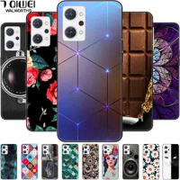 For OPPO Reno9 A Case Soft Silicone Shockproof Black Painted Back Cover for OPPO Reno 9 A 9A 7a Reno7A Animals Reno9A TPU Coque