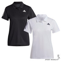 【下殺】Adidas 短袖上衣 女裝 POLO衫 排汗 黑/白【運動世界】HY2702/HY2703
