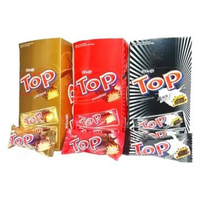 DELFI TOP [1 BOX Isi 24pcs @ 9g] - Snack Wafer Krim Vanila Salut Karamel Krispi Beras & Cokelat - Be
