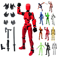 Full Joint Action Figure 3D Mini Action Figure with Full Body 13 Articulated Joints Movable Figures for Coffee Table Bookshelf