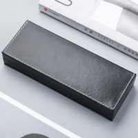 新款色PU皮質禮品筆盒 翻蓋商務鋼筆筆盒定制 簽字筆禮品包裝盒