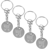 Shopping Trolley Token Key Rings Trolley Token Keyring Supermarket Shopping Cart Token Keychain New