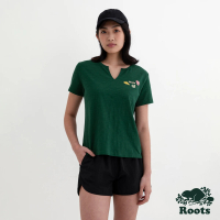 【Roots】Roots 女裝- ANIMAL短袖T恤(深綠色)