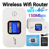 4G Lte Router 150Mbps Portable Pocket Modem Wireless Wifi Router 2100mAh Mini Outdoor Hotspot Mifi with Sim Card Slot Repeater
