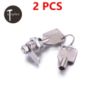 New Sale 2 PCS Zinc Alloy Mechanical Lock Travel Luggage Suitcase Furniture Cabient Door Lock Pick With 4 Keys