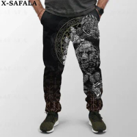 2024 Samurai Warrior Tattoo Bear 3D All Print Trousers Men Sweatpants Casual Long Joggers Streetwear Autumn Warm Sports Pants