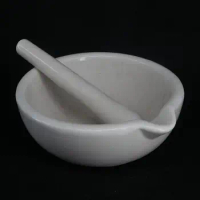 254mm Ceramic Porcelain Mortar And Pestle Mix Grind Bowl Set Herbs Kitchen