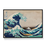 【菠蘿選畫所】神奈川沖浪裏-50x70cm(日式掛畫/臥室/玄關/雅緻/辦公室/居酒屋擺設/浮世繪/江戶時代風)