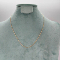 Emas 916,Rantai Leher Golden Dg 0.14cm Design:7208<D00CS>9218Y(M9)-Size: 45cm