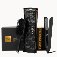 ghd Gold Styler gift set with detangling comb and styler bag