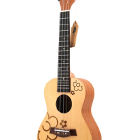 Ukulele 23 Concert Acoustic Mini Hawaiian Guitar 17 Fret 4 Strings Musical Instruments Guitalele Electric Ukulele with Pickup EQ
