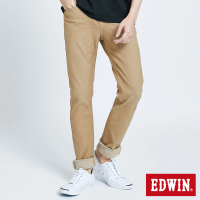 【EDWIN】男裝 大尺碼-JERSEYS迦績EJ2 EG窄直筒色褲(灰卡其)