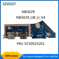 Original For Lenovo Ideapad 5 Pro-16ACH6 16IHU6 2021 Power Botton Switch USB SD Card Reader IO Board NB3029 5C50S25201 Fast Ship