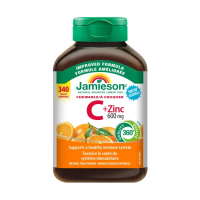 加拿大Jamieson(增美神/健美生) 維他命 C + 鋅 600毫克,340粒裝 ( 柑橘味咀嚼片 )