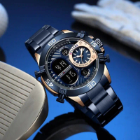 DISKON BELLEDA 9271 RANTAI Jam Tangan Pria Rantai Watch Digital Analog