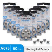 60Pcs Rayovac Hearing Aid Batteries For Cochlear Implant 675 A675 675a PR44 High Power Zinc Air Batt