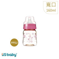 US baby 優生 真母感PPSU奶瓶(寬口徑160ml-粉)