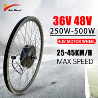 36V 48V 250W 350W 500W Electric Bike Rear Front Powerful Hub Motor Brushless Gear Motor Wheel 20''-700C Electric Bike Kits