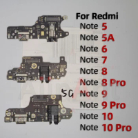 USB Sub Mic Board Dock Charger Connector Charging Port Flex Cable For Xiaomi Redmi Note 5 6 7 8 9 10 13 9s 9T 10s 10T Pro 4G 5G