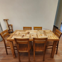 【吉迪市柚木家具】柚木拼接餐桌 HYSS133B(桌子 電腦桌 工作桌 餐廳 簡約)