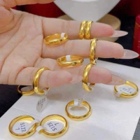 Nhẫn tròn trơn mạ vàng 24k dập 9999