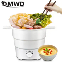 Household Dorm Electric cooker Foldable cooking pot Portable Travel Camping Water Boiler hot pot soup noodles cooking Appliance