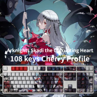 108Key Cherry Profile Game Arknights Skadi Creative Deep Sea Hunter PBT Translucent Keycap Set for Mechanical Keyboard