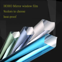 HOHOFILM 1.52x30m Window Film Mirror Glass Sticker Glue Tint Reflective One way sun block Glass Sticker home Window tin