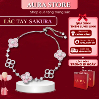 V Lắc Tay Sakura AURA STORE Titan Cao Cấp  Trang Sức Nữ, Quà Tặng Bạn Gái Kèm Hộp Sang Trọng | AR06