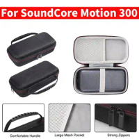 For Anker SoundCore Motion 300 Hard Carrying Case Built in Charging Cable Mesh Bag EVA Anti-scratch Travel Handbag with Handle