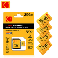 Kodak High Speed C10 U3 Memory Card V30 32GB Micro SD 64GB 128GB Tarjeta Microsd 256gb Mini TF Card + Card Reader