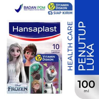 HANSAPLAST FROZEN 10 LEMBAR | PLESTER LUKA ANAK, PLESTER MOTIF KARAKTER FROZEN, PELINDUNG LUKA ANAK,